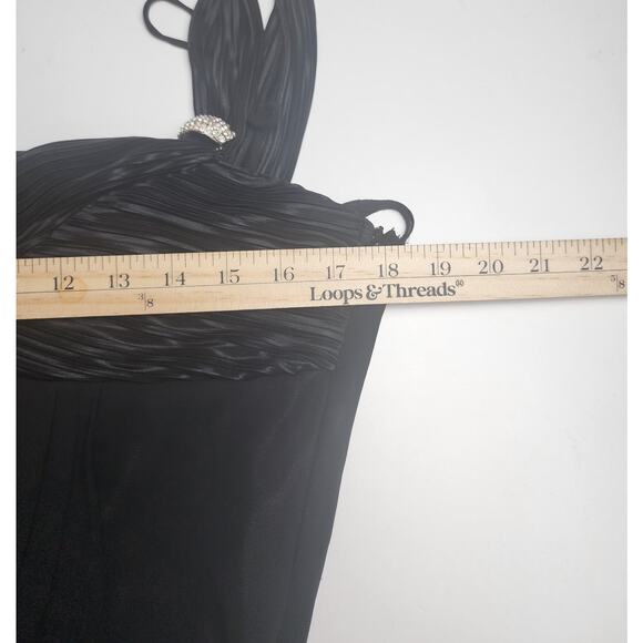 Vintage Maria Bonita Dress Womens M Black Evening Sexy elegant classic romantic - Picture 11 of 12